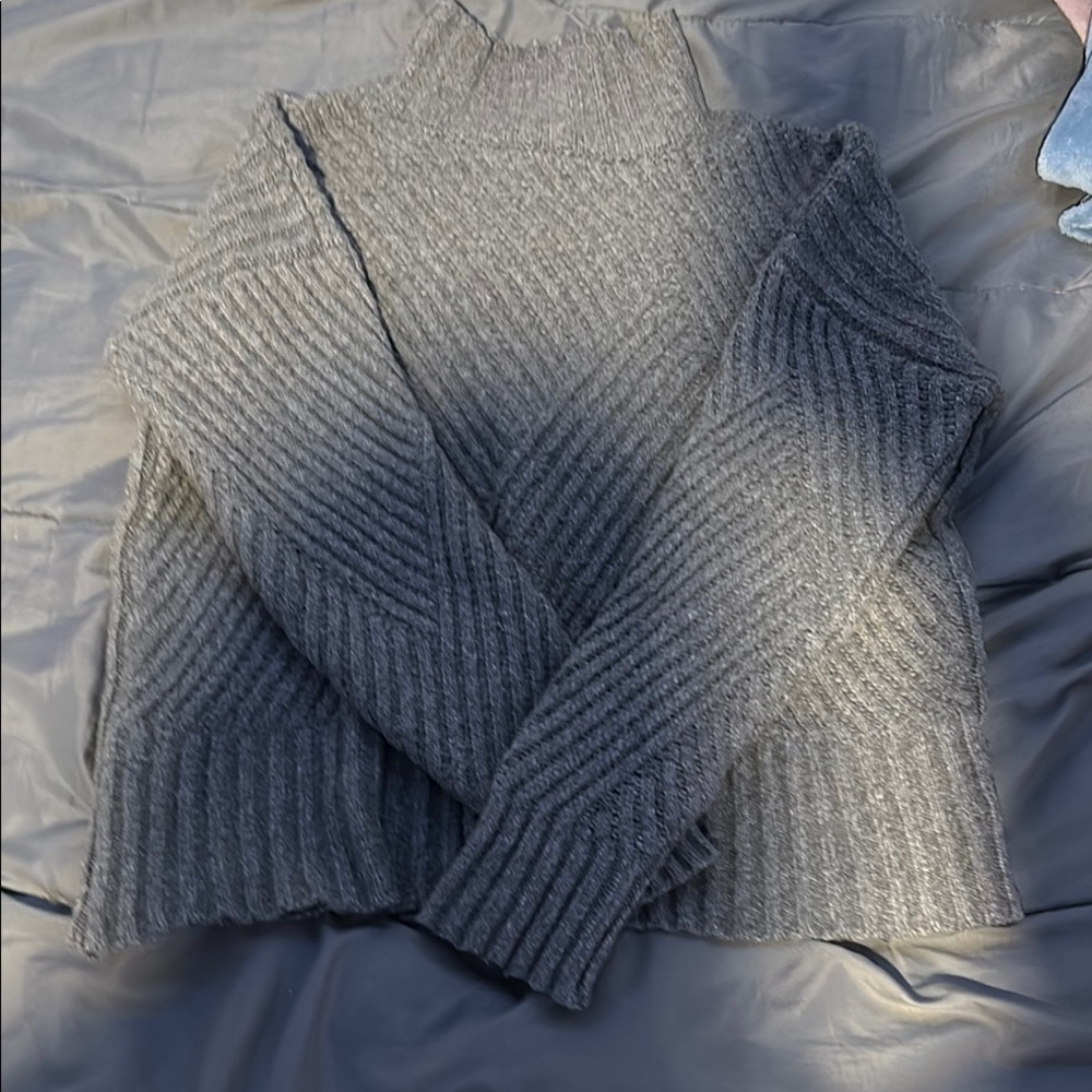 Gray Ribbed Women's Sweater